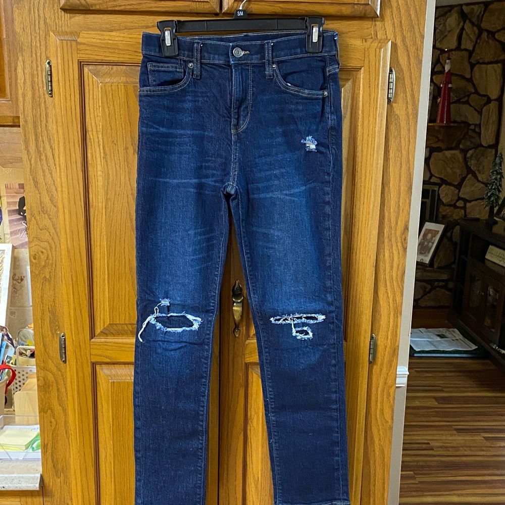 Old Navy Kids Dark Blue Distressed Jeans